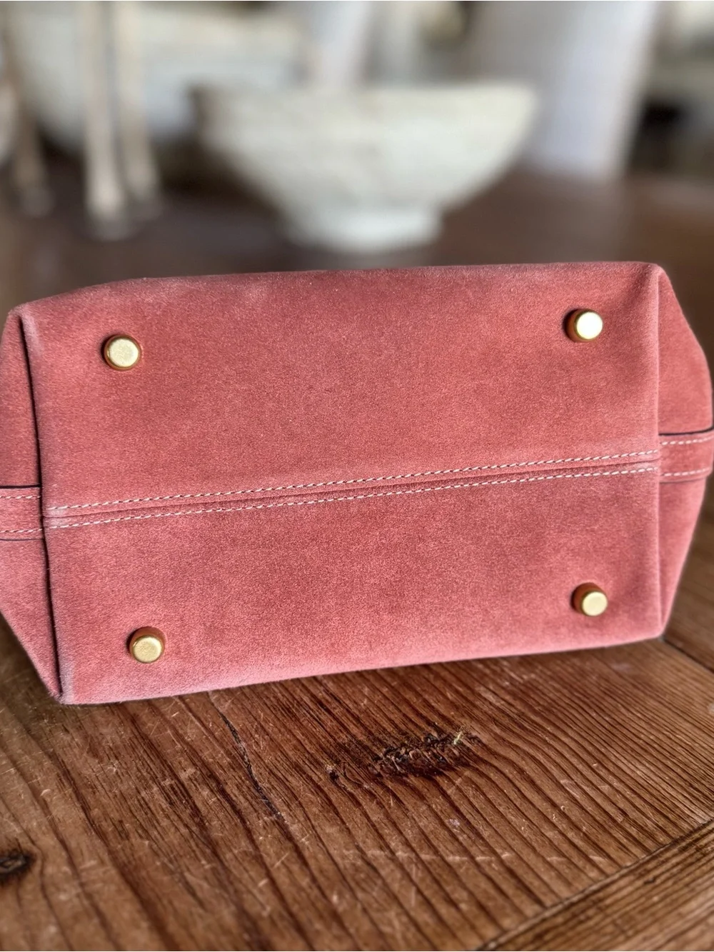 COACH Soft Empire 21 Bag in Clay Suede